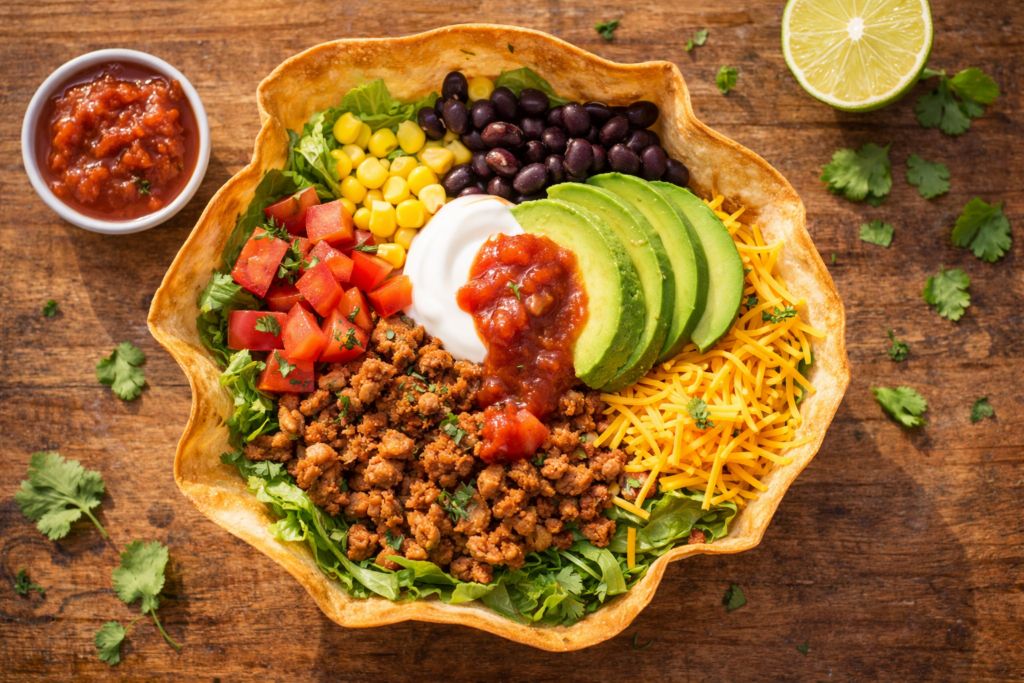 Turkey Taco Salad Bowls