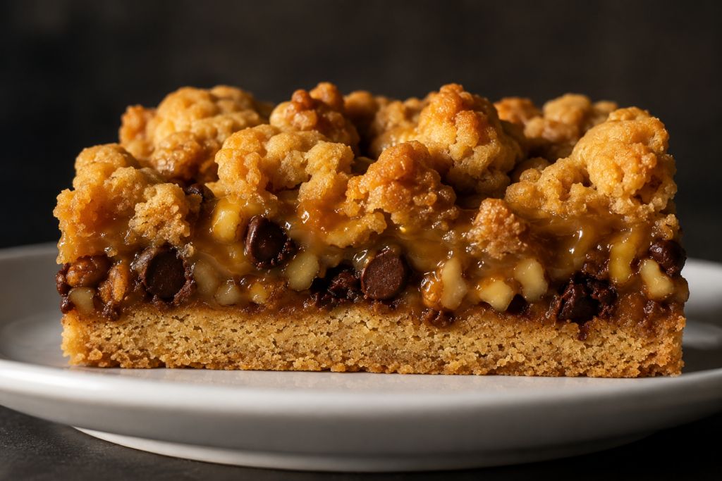 Chocolate Caramel Cookie Bars