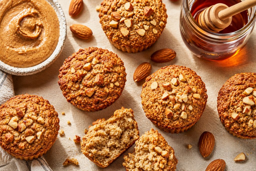 Miso Almond Butter Baked Oat Cups
