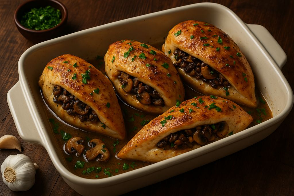 Mushroom Stuffed Chicken