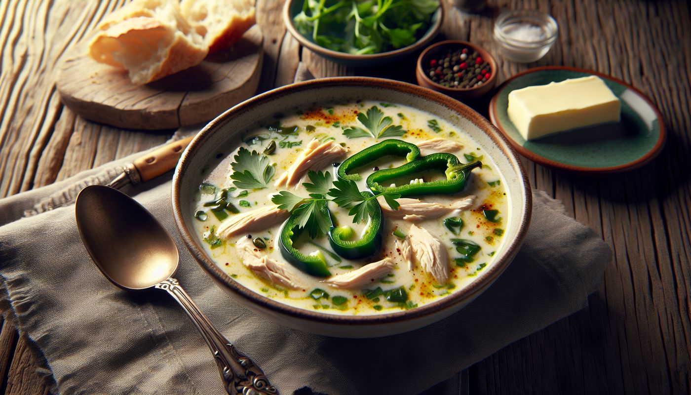 Creamy Chicken Poblano Soup
