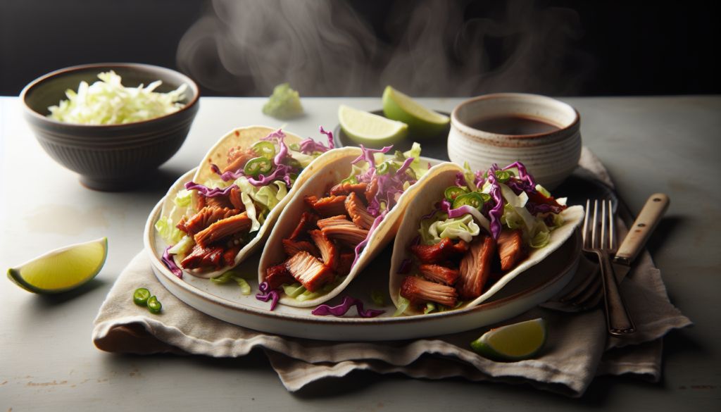 Slow Cooker Asian Pork Tacos with Cabbage Slaw