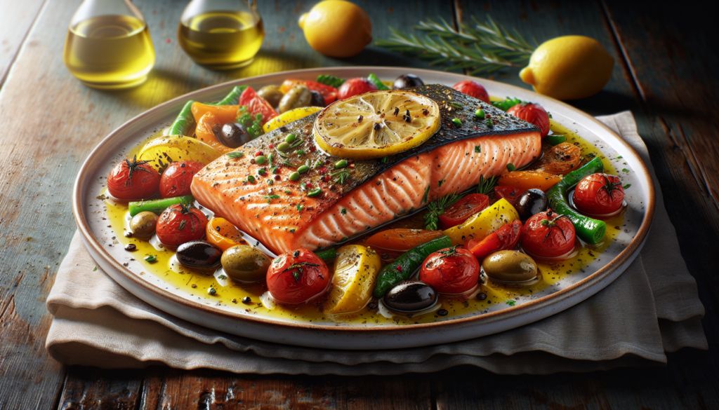 Mediterranean Salmon Bake