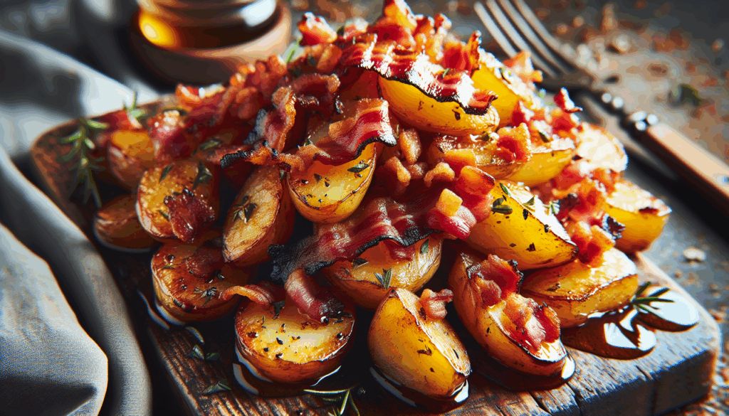Crispy Bacon Honey Roasted Potatoes