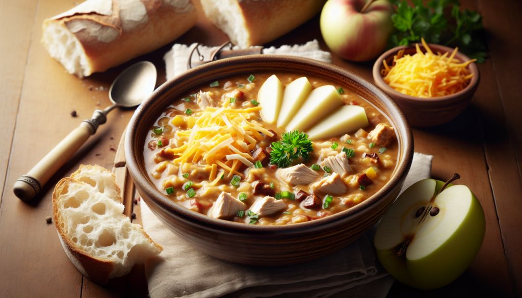 White Cheddar Apple Chicken Chili