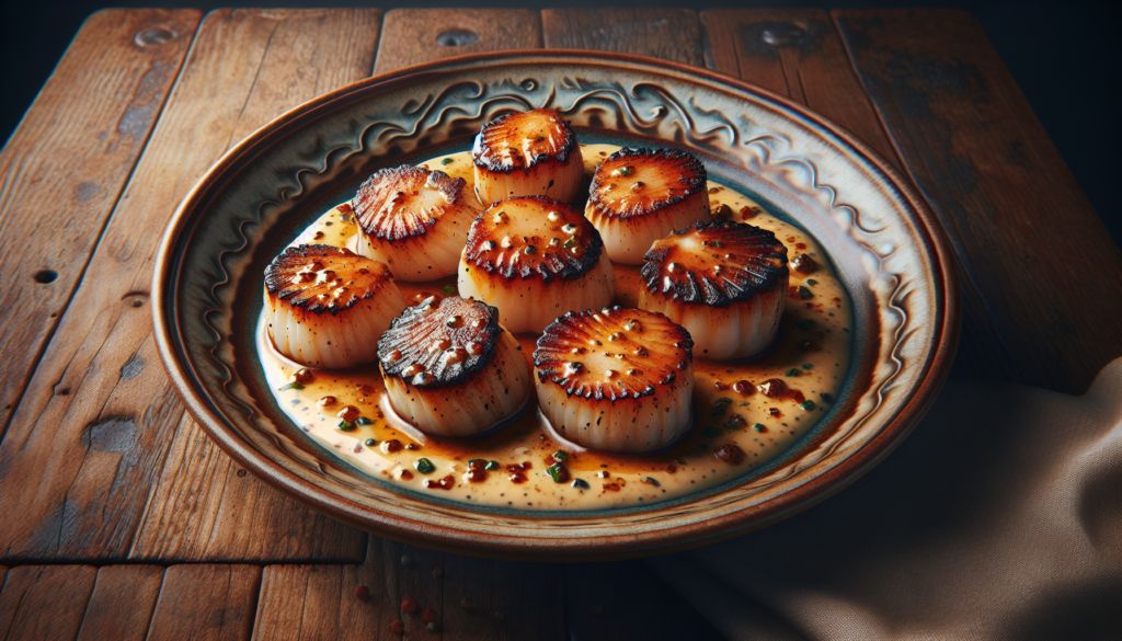 Seared Scallops with Spicy Cajun Cream Sauce