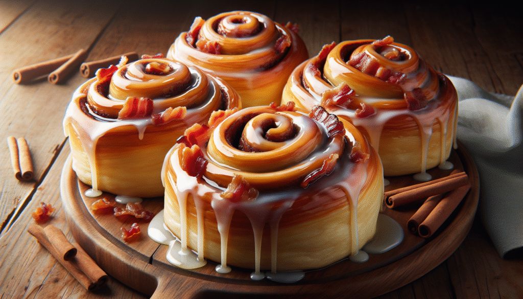 Bourbon Maple Bacon Cinnamon Rolls