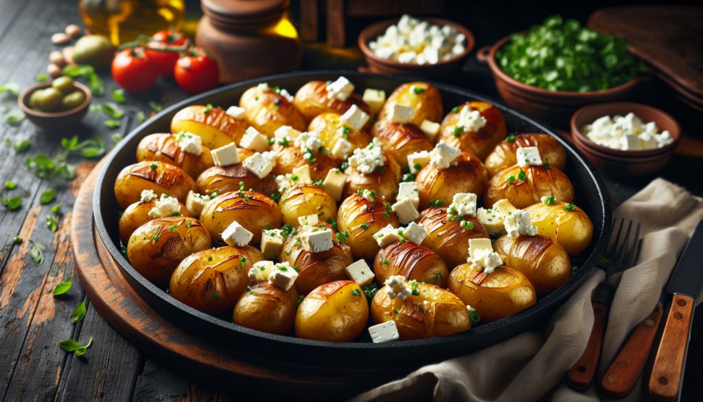 Baked Feta Potatoes