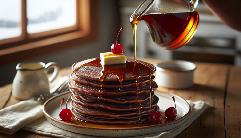 Gingerbread Pancakes with Maple Syrup