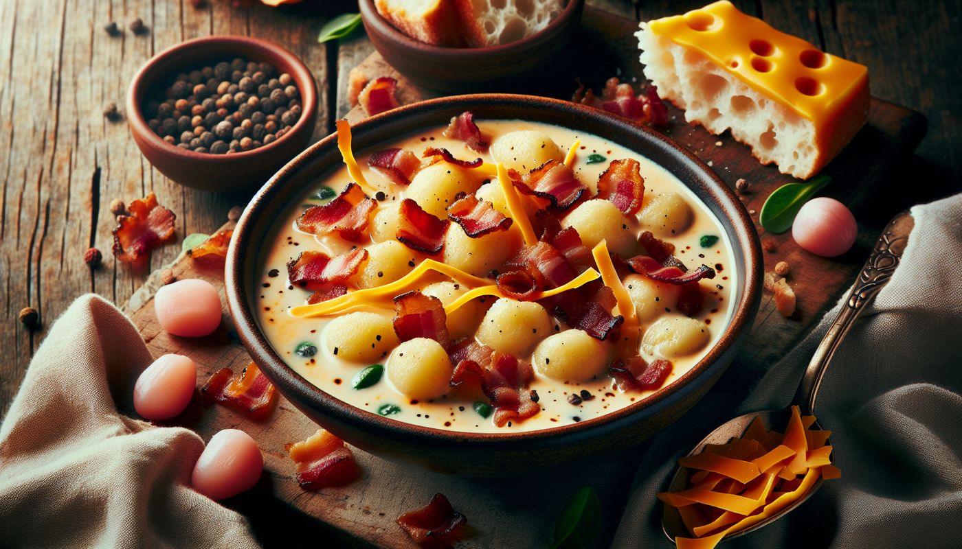 Bacon Cheddar Gnocchi Soup