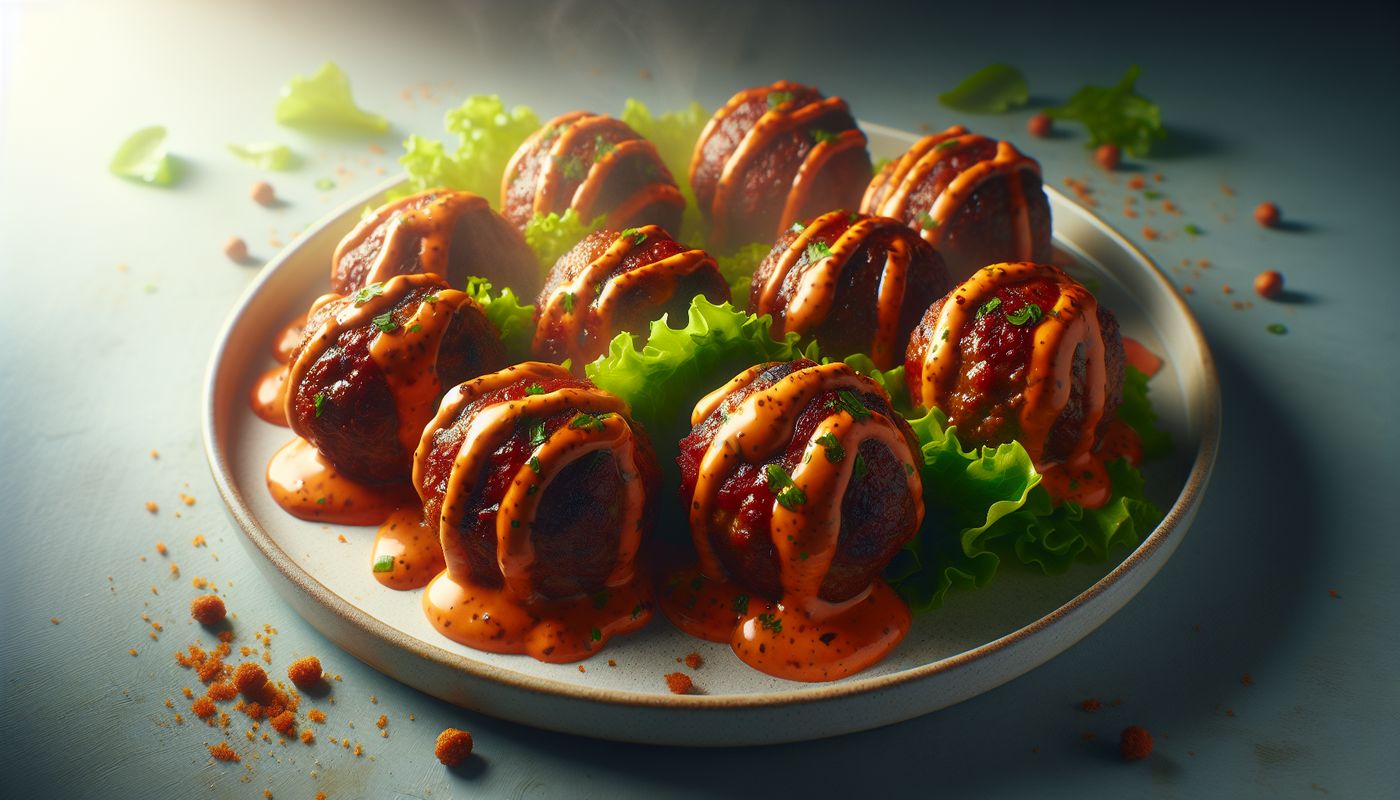 Reuben Balls with Spicy Thousand Island Dressing