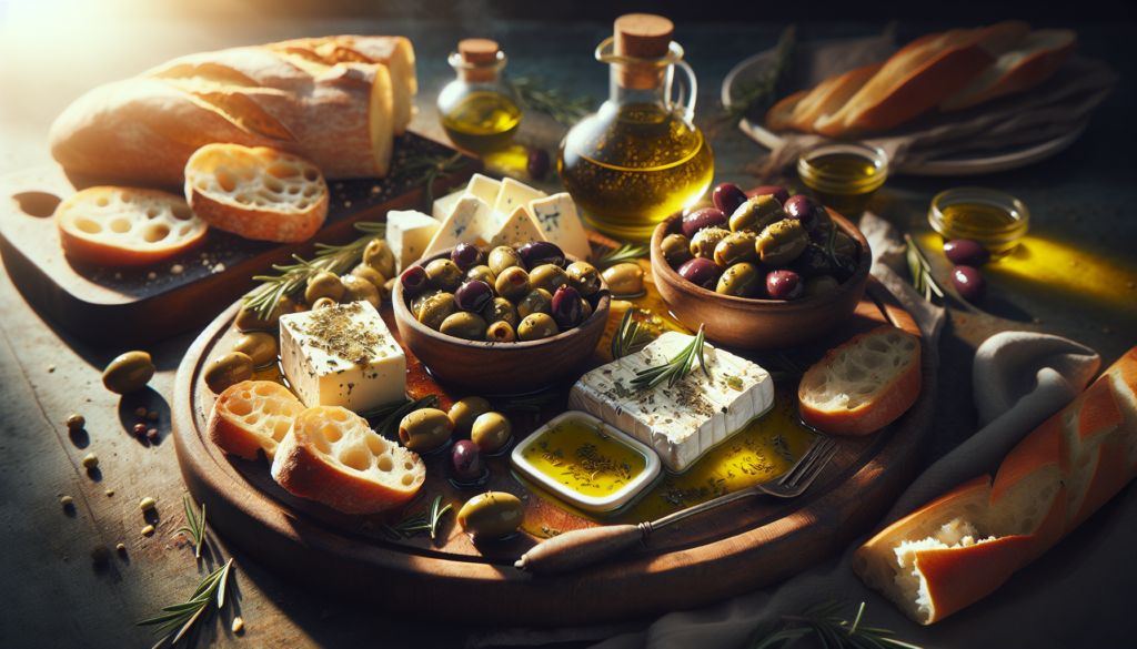 Marinated Cheese and Olive Antipasto