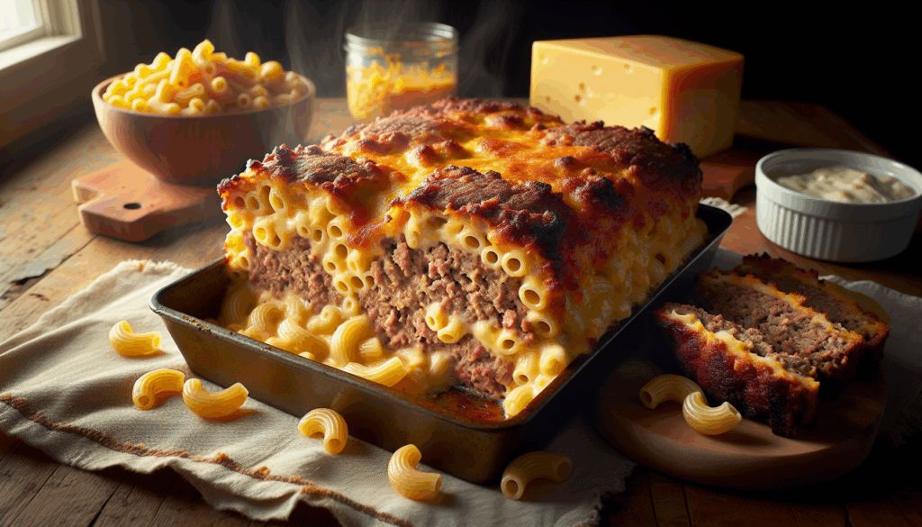 Mac and Cheese Meatloaf Casserole