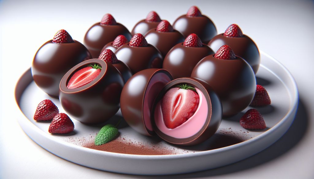 Chocolate Covered Strawberry Yogurt Bites