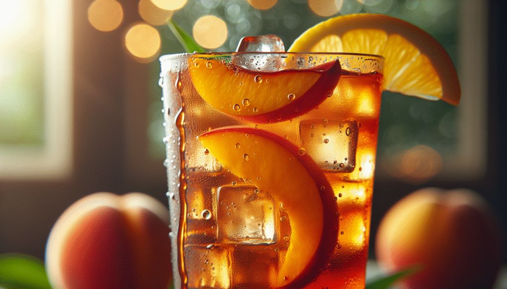 Peach Whiskey Iced Tea