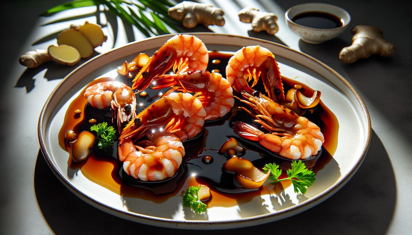Shrimp with Ginger Soy Glaze