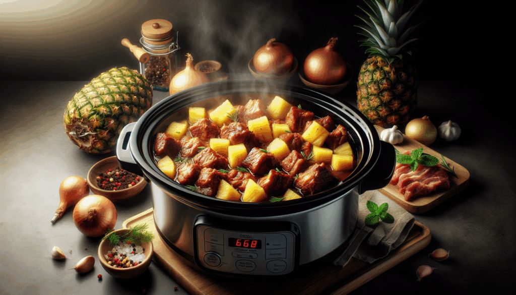 Tender Pineapple Pork in a Slow Cooker