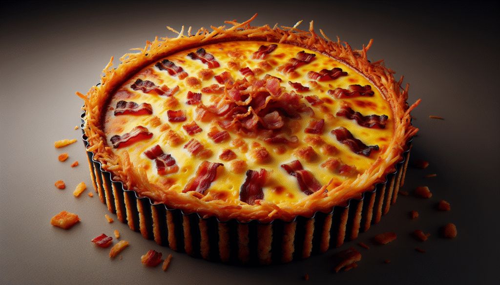 Crispy Hashbrown Bacon Quiche