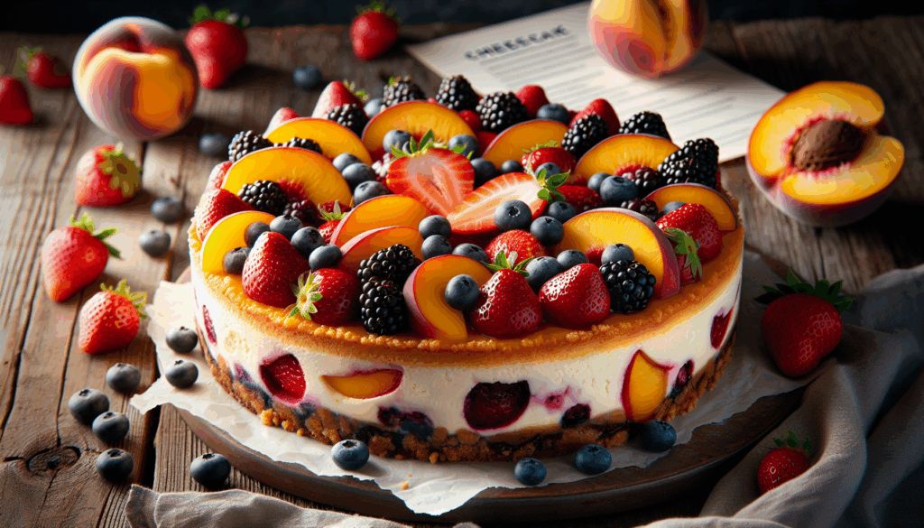 Summer Berry and Peach Cheesecake Recipe