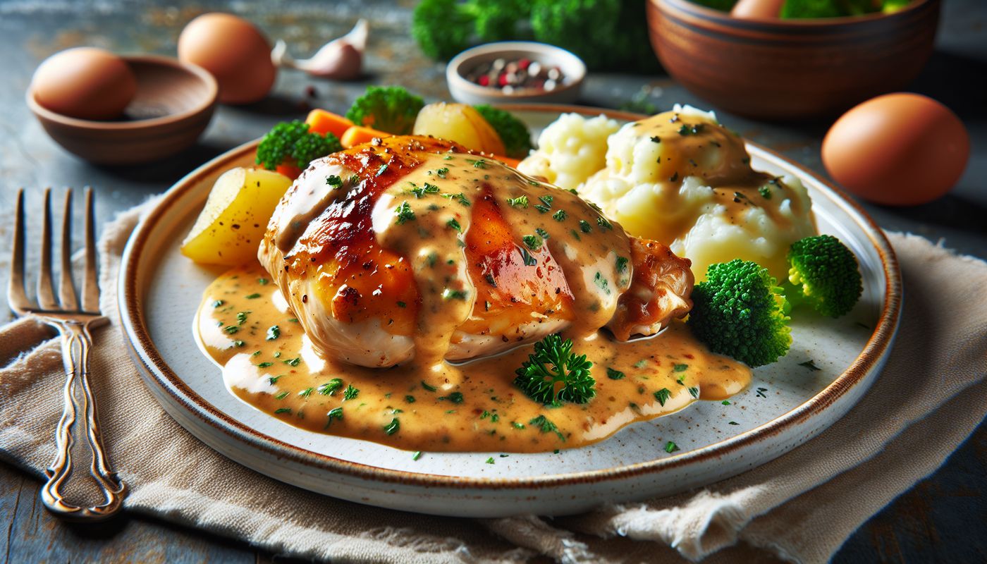 Irish Chicken in Whiskey Cream Sauce