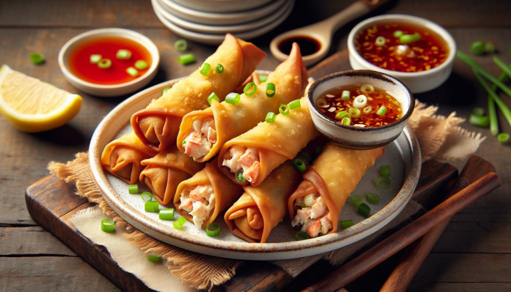 Crab Rangoon Egg Rolls