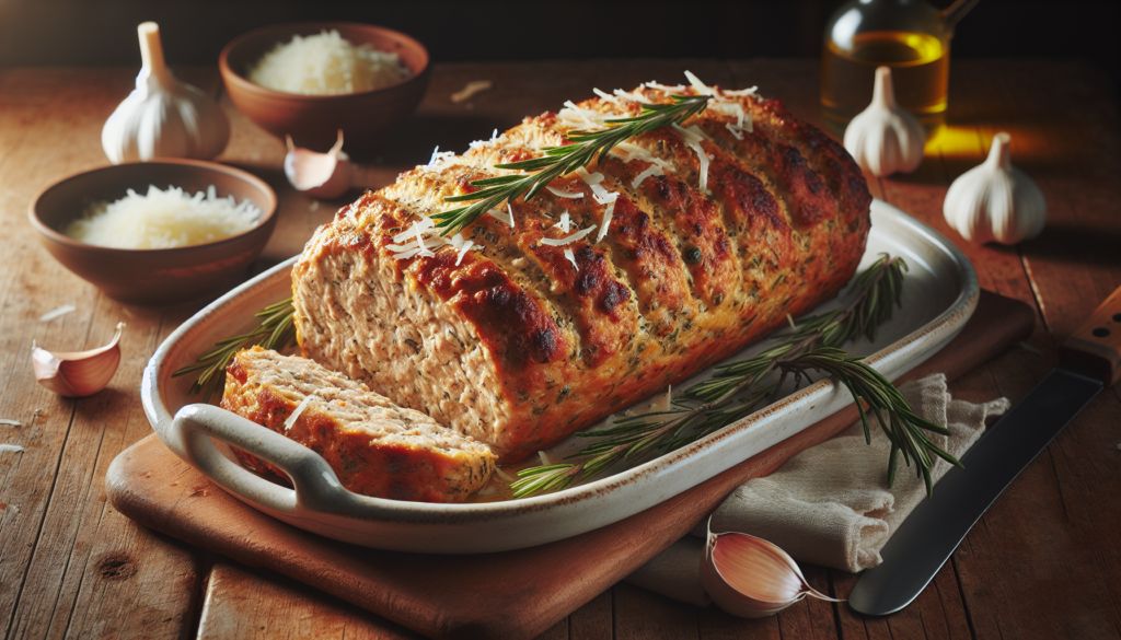Garlic Parmesan Chicken Meatloaf