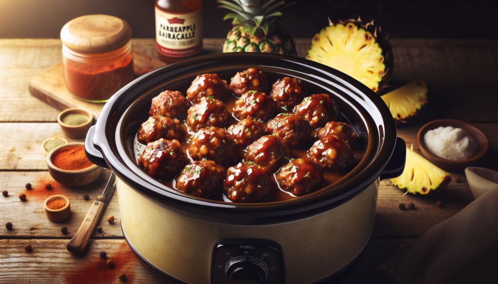 Slow Cooker Pineapple Barbecue Meatballs