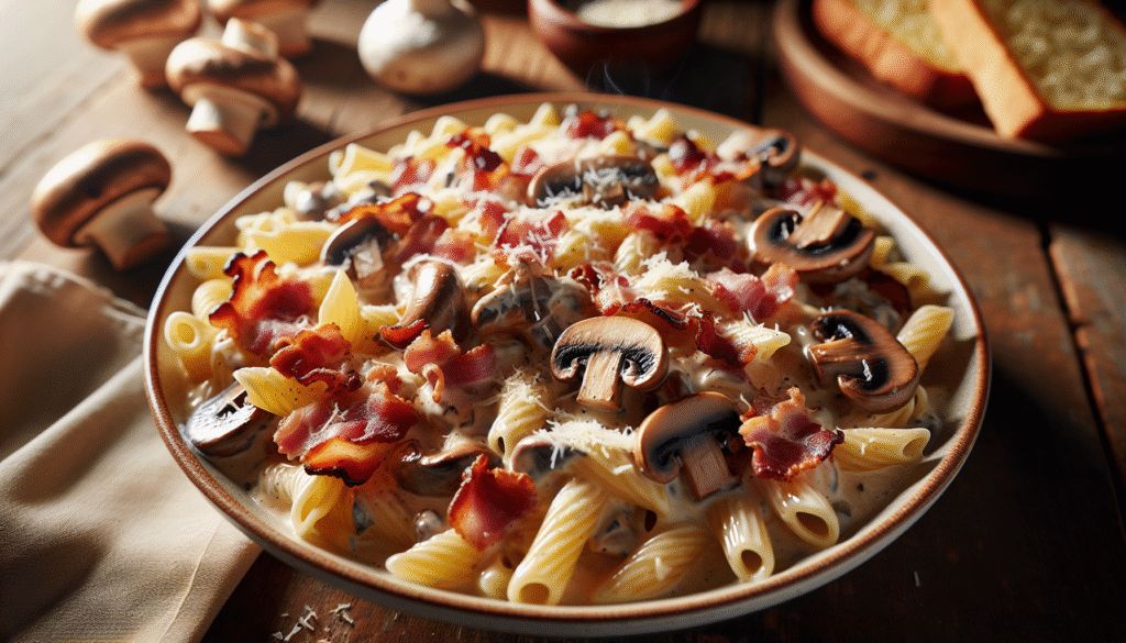 Creamy Bacon Mushroom Pasta