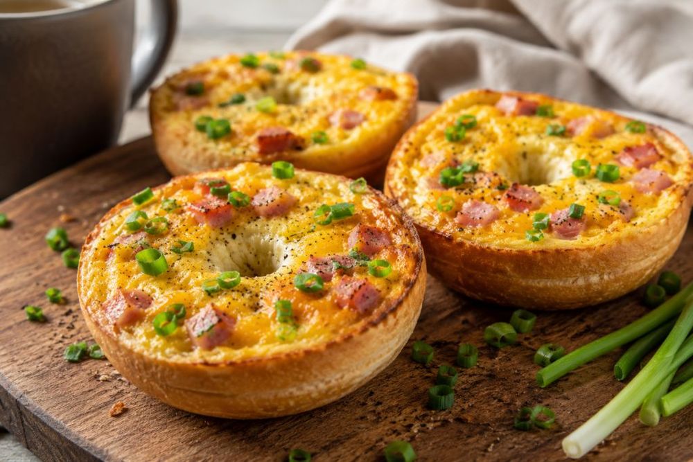 Quiche Stuffed Bagels