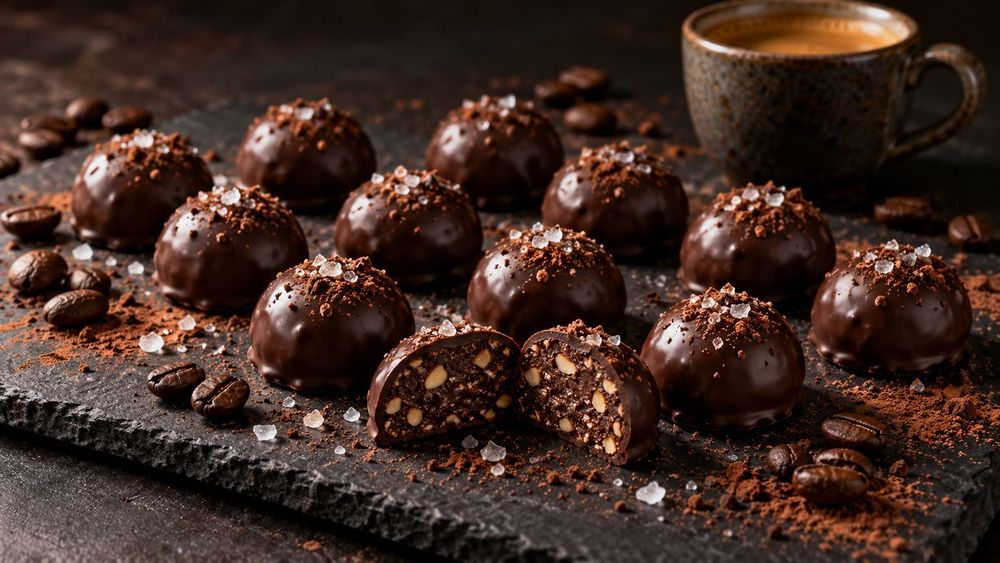 Dark Chocolate Espresso Almond Bites
