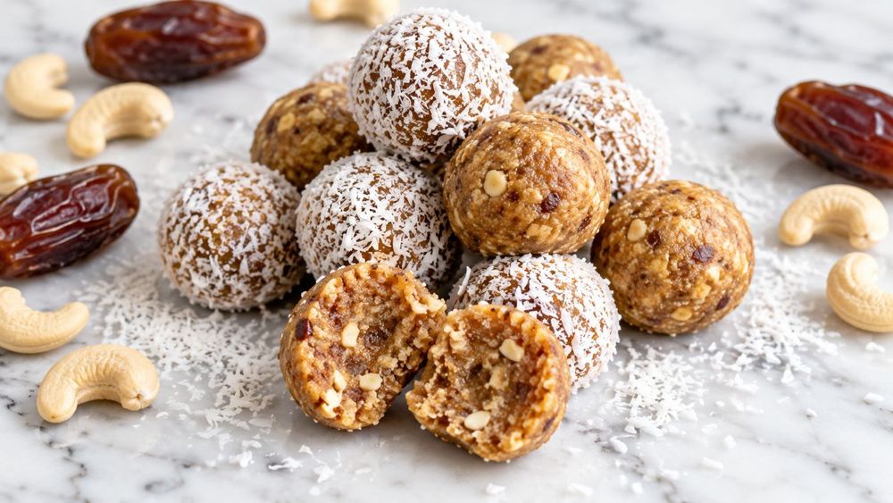 Vanilla Cashew Date Protein Bites