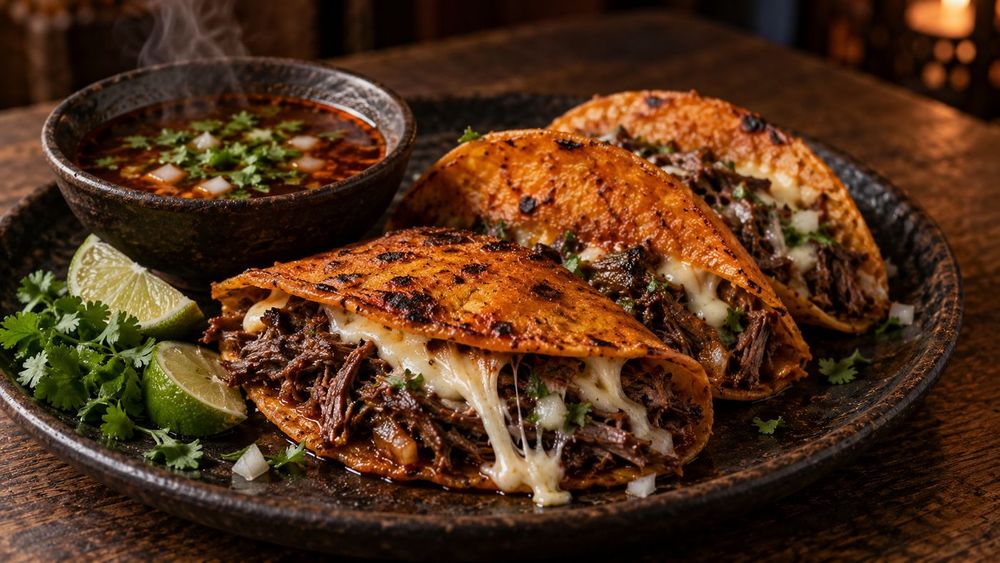 Smoked Beef Birria Tacos