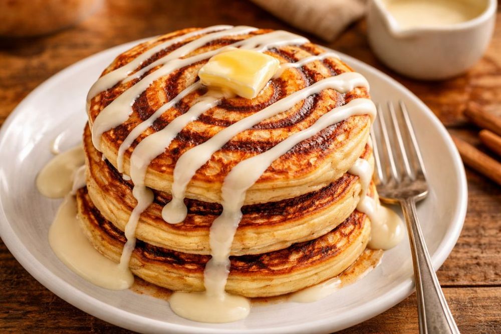 Cinnamon Roll Pancakes