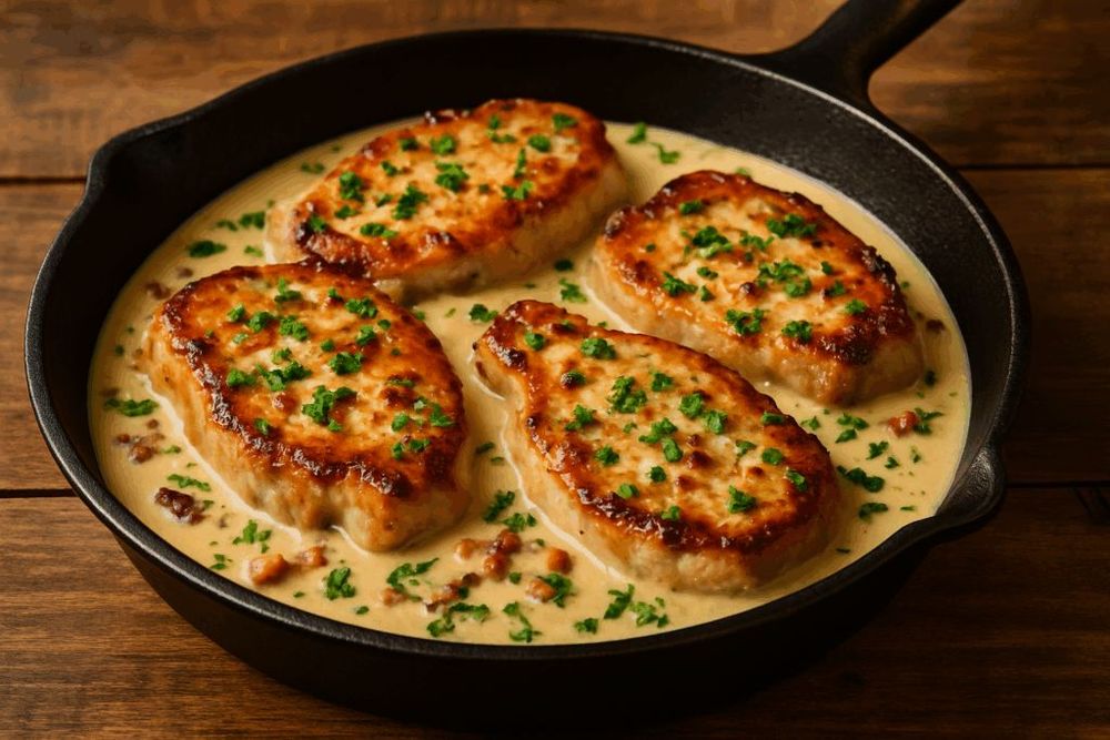 Creamy Bacon Pork Chops