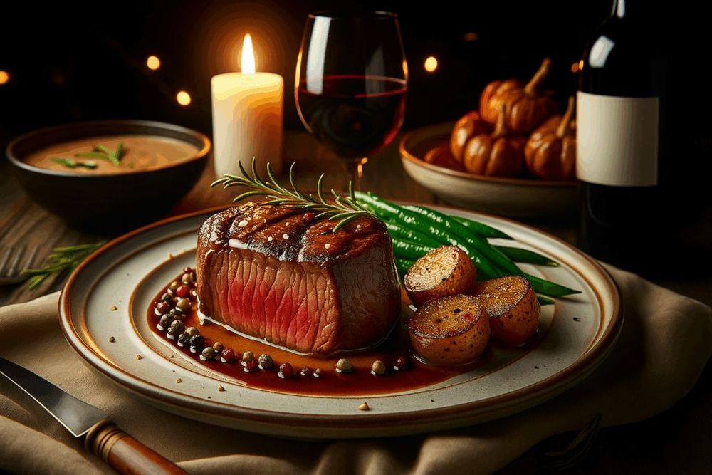 Elegant Filet Mignon with Creamy Peppercorn