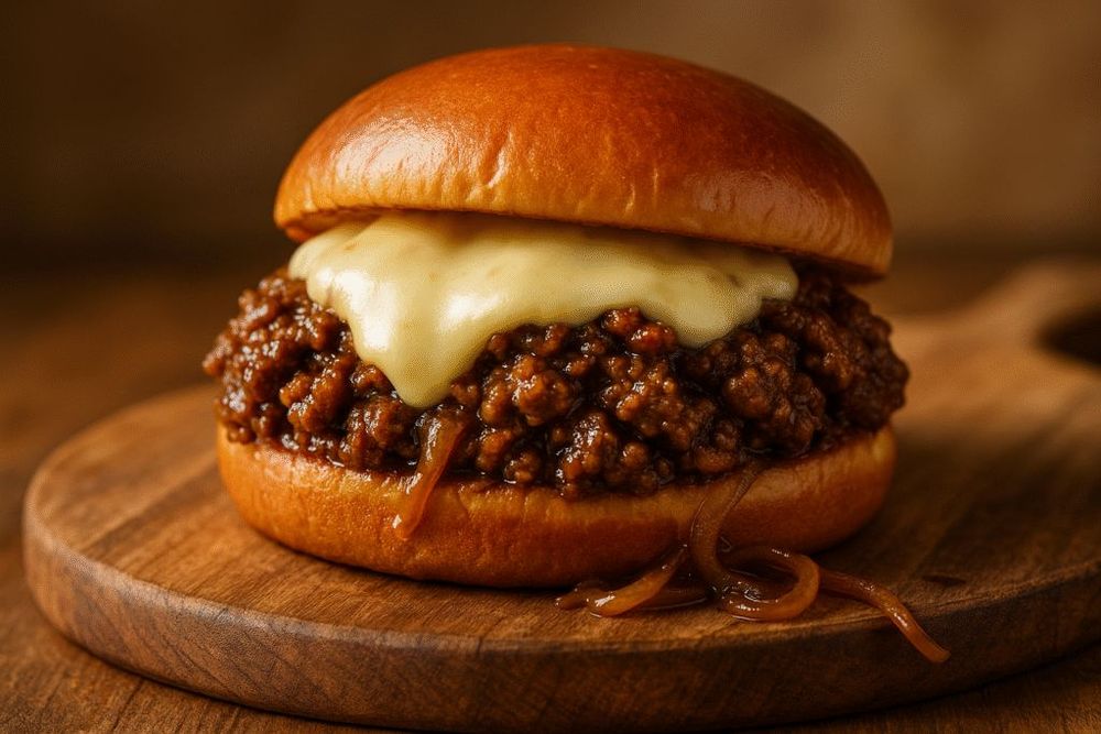 French Onion Beef Sloppy Joes with Melted Cheese