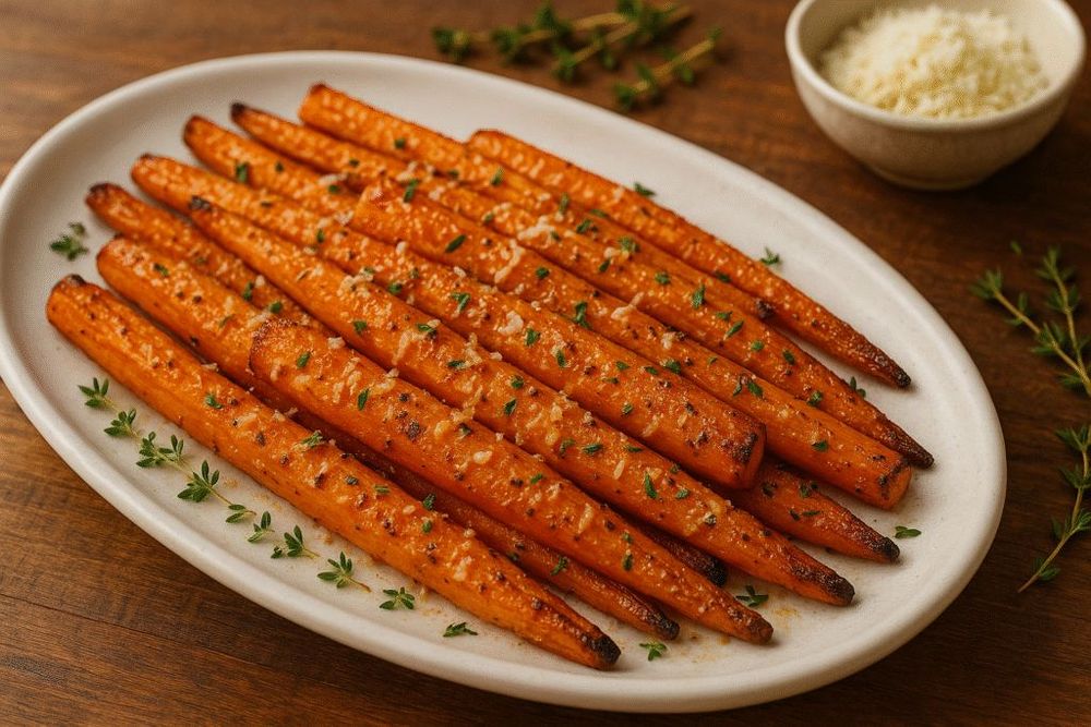 Parmesan Garlic Roasted Carrots