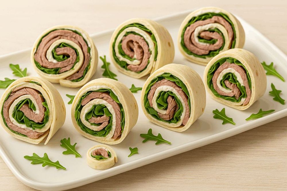 Roast Beef Horseradish Pinwheels