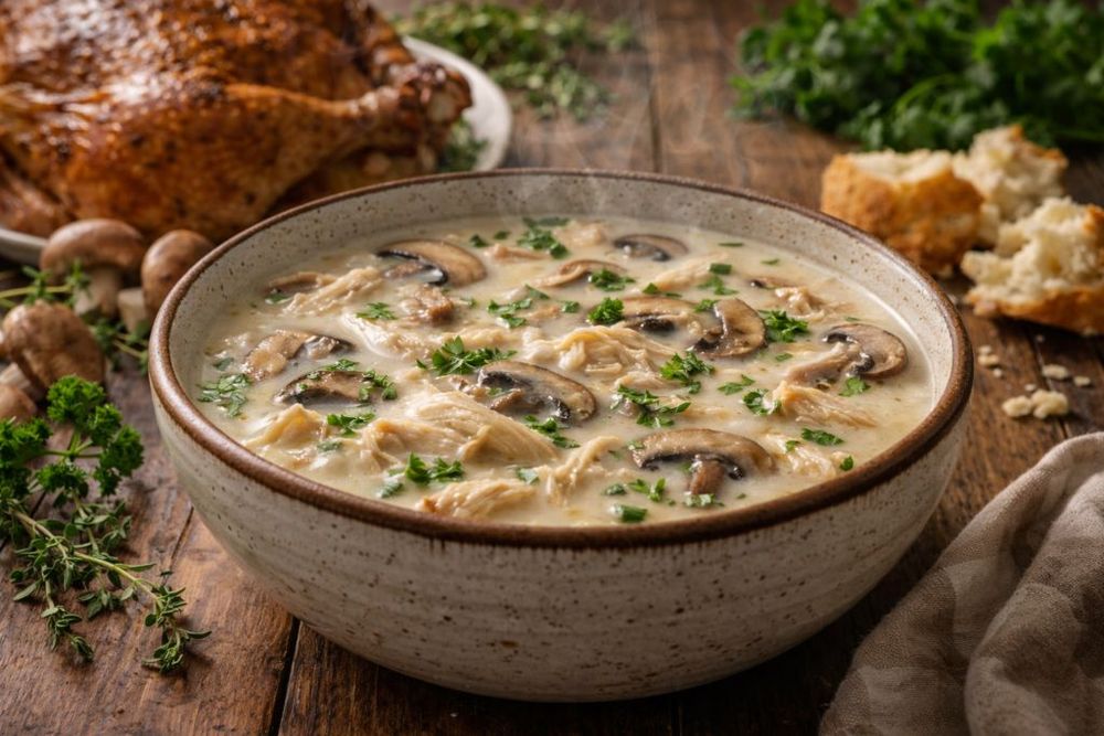 Rotisserie Chicken Mushroom Soup
