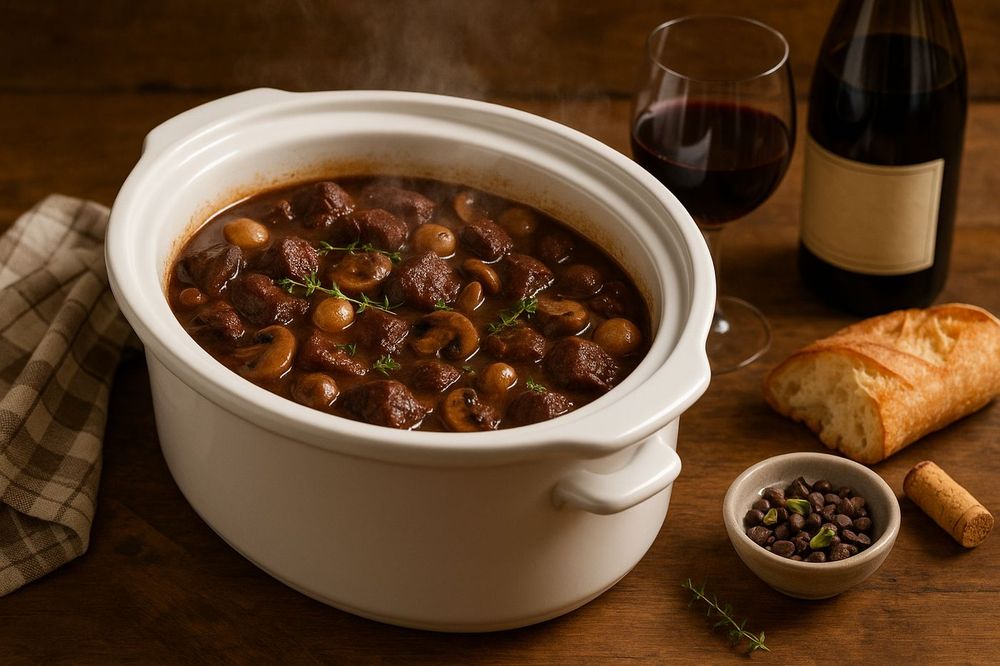Slow Cooker Beef Bourguignon