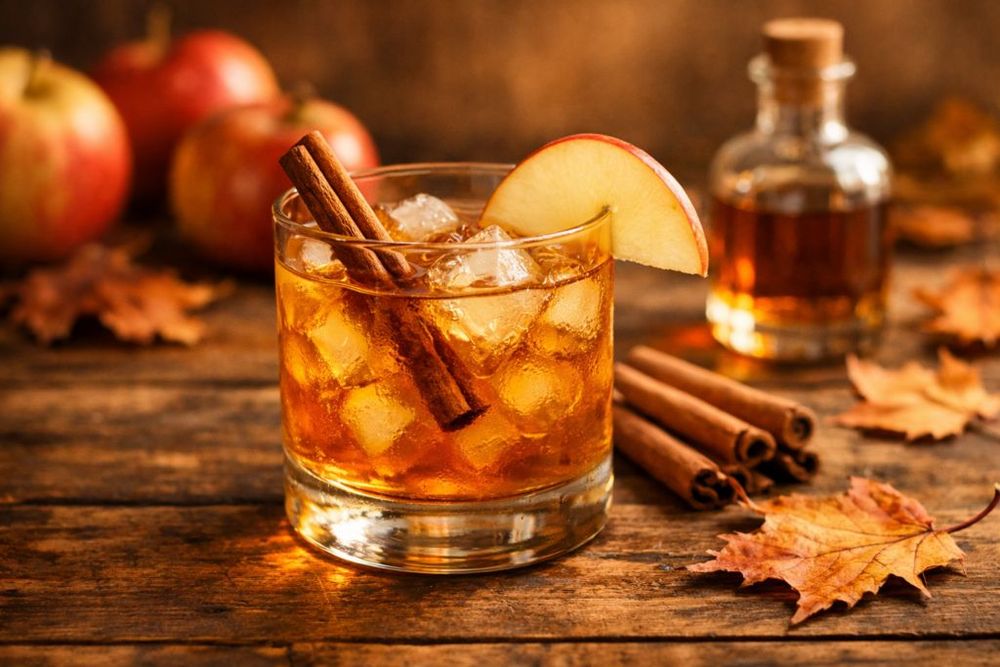 Vanilla Bourbon Cider Cocktail