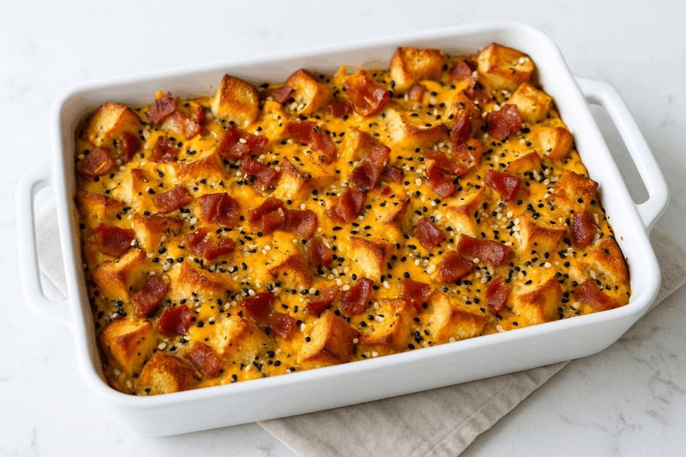 Everything Bagel Breakfast Casserole