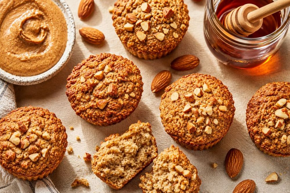 Miso Almond Butter Baked Oat Cups