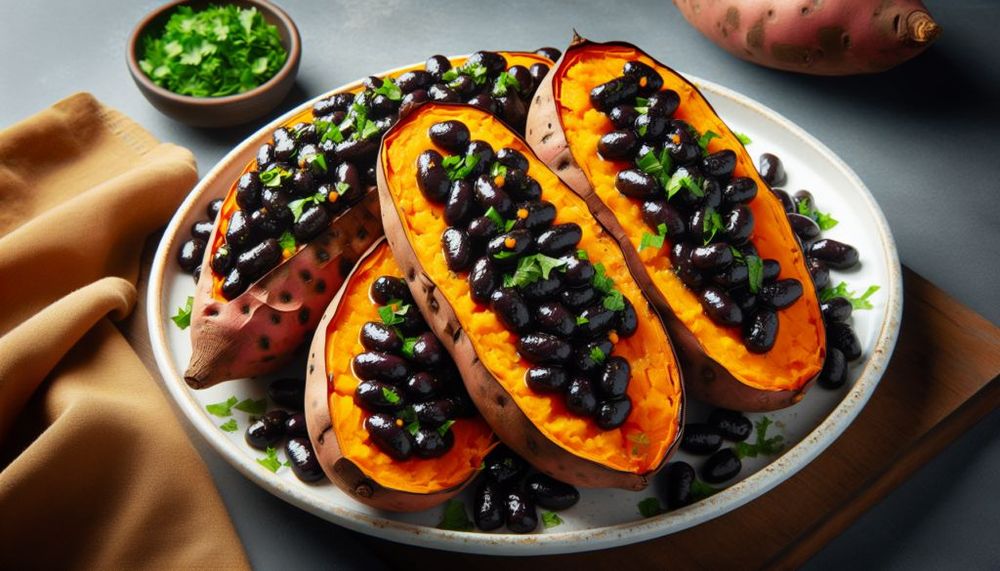 Black Bean Stuffed Sweet Potatoes
