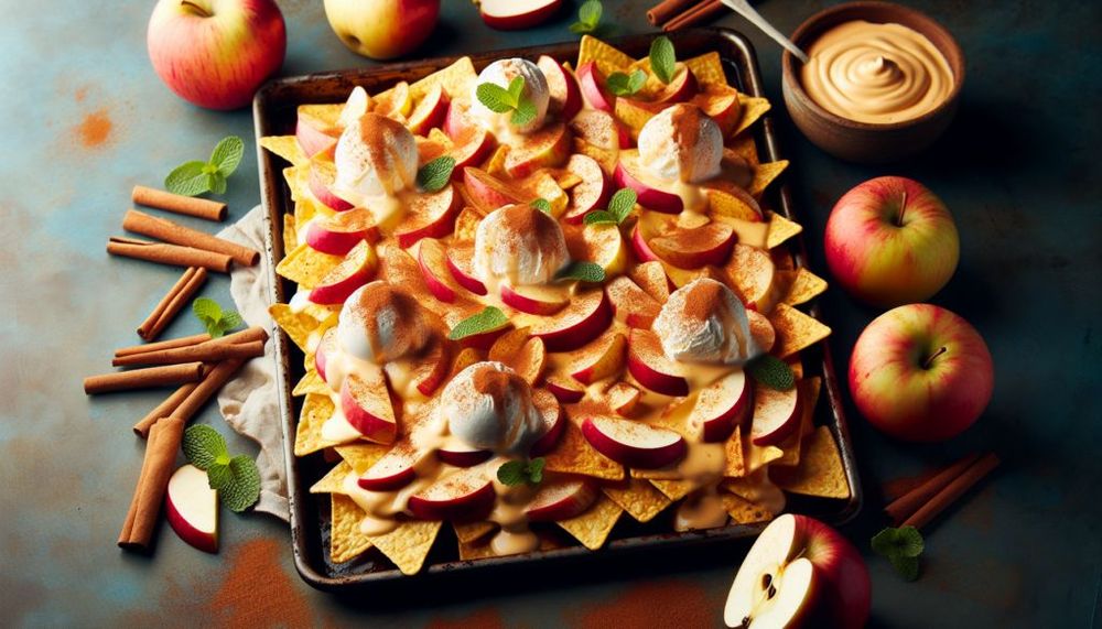 Cinnamon Apple Sheet Pan Nachos