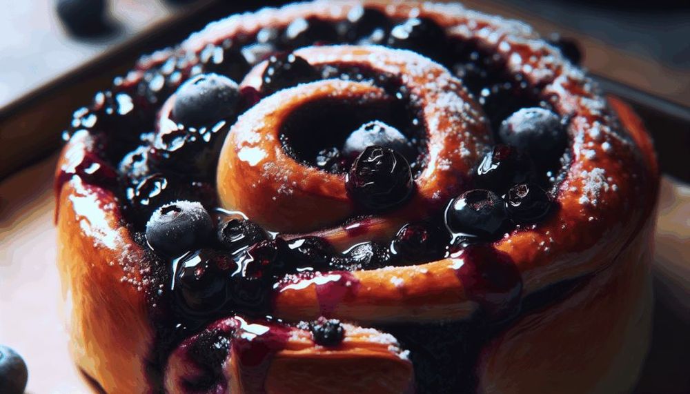 Blueberry Cinnamon Roll Bake