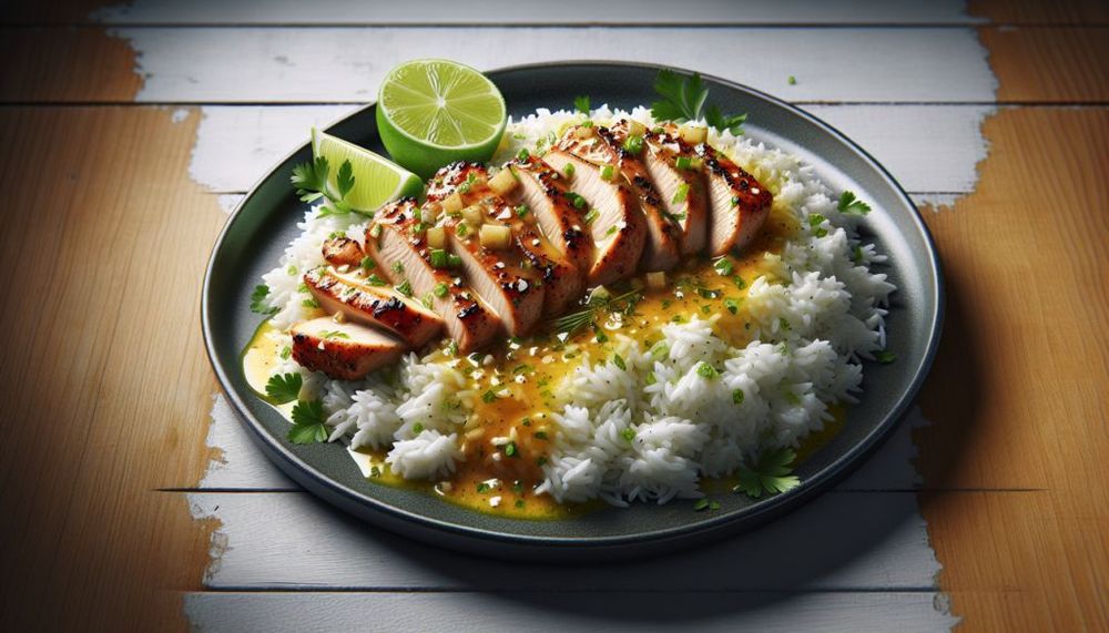 Ginger Lime Pork with Creamy Coconut Rice