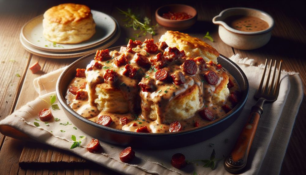 Biscuits and Chorizo Gravy