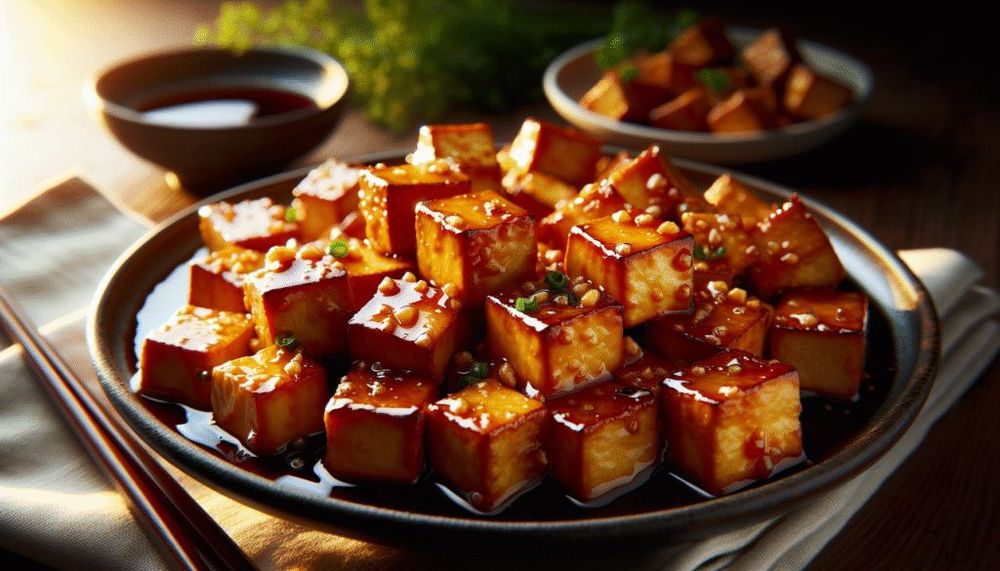 Crispy Honey Garlic Tofu