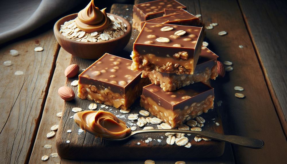 Peanut Butter Oatmeal Fudge Bars